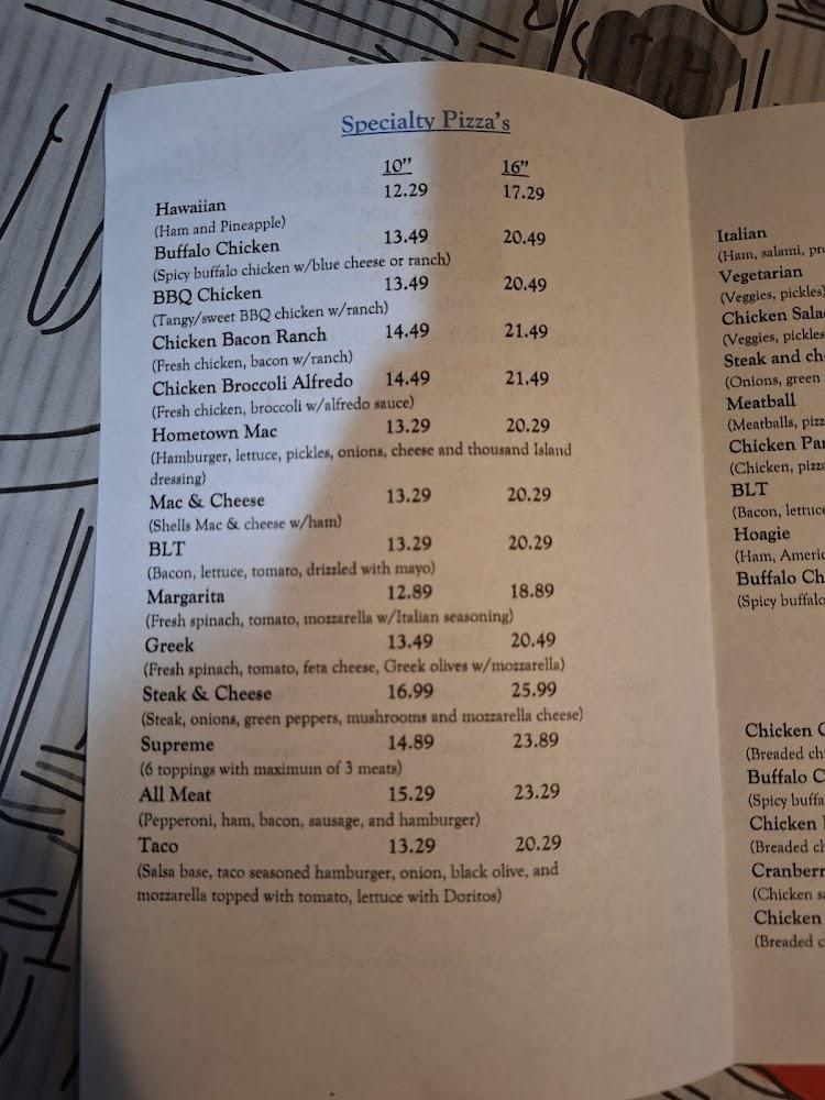 Hometown Pizza & Deli Menu image 3
